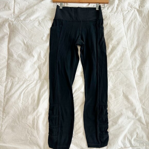 Athleta Salutation Stash Pocket II Cinch 7/8 Tight Black XS High Rise - Picture 10 of 10